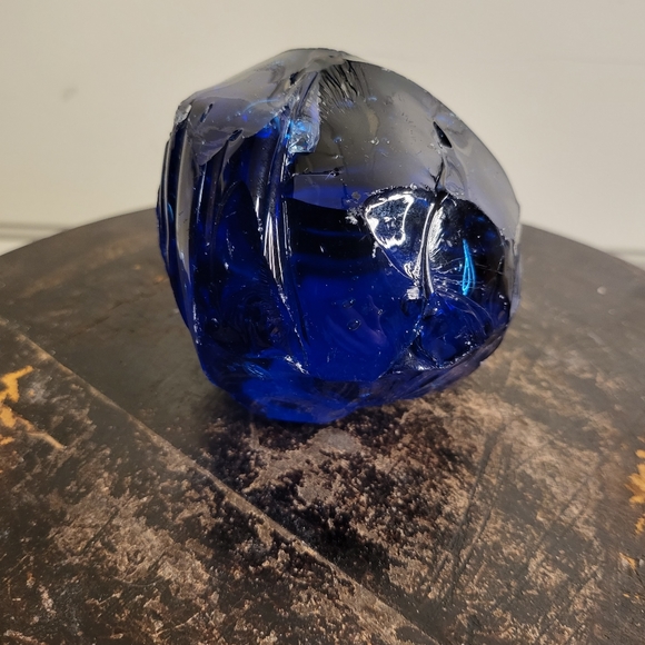 Vintage Dark Blue Andara Monatomic Crystal Glass - Picture 7 of 8